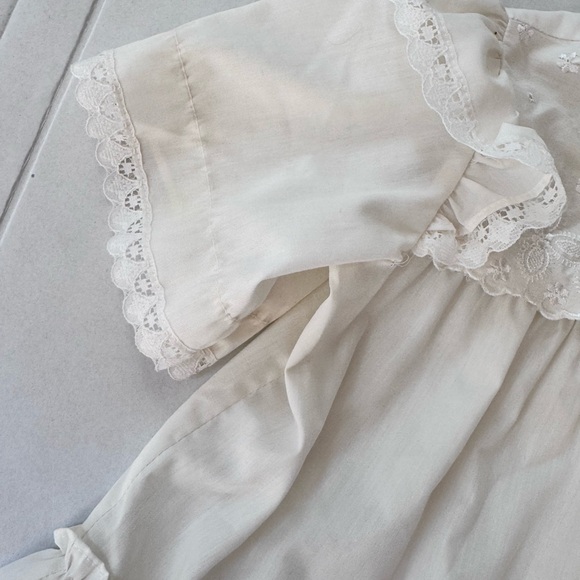 SEARS WINNIE THE POOH girls size 4t cream with ruffles dress VINTAGE - Picture 6 of 15